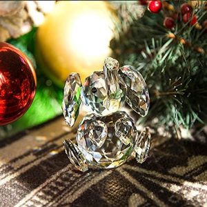 HOUDI Crystal Cute Elephant Figurine Ornament